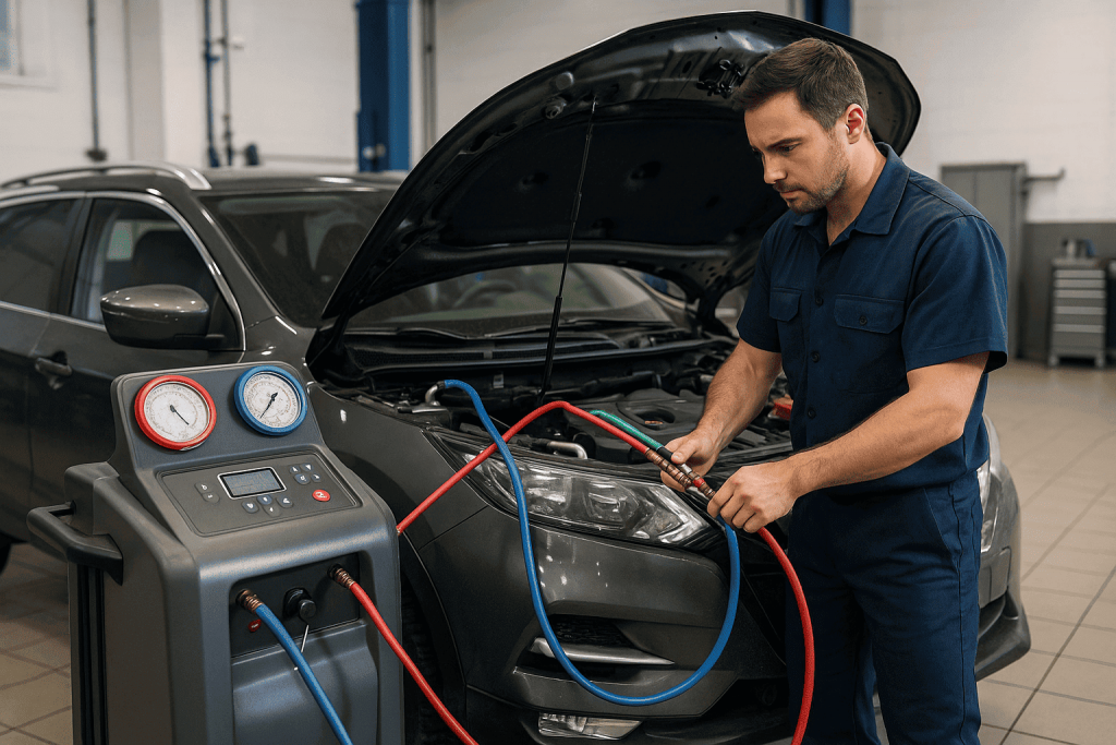 Ремонт климат-контроля и кондиционеров в автомобилях: заправка и устранение утечек