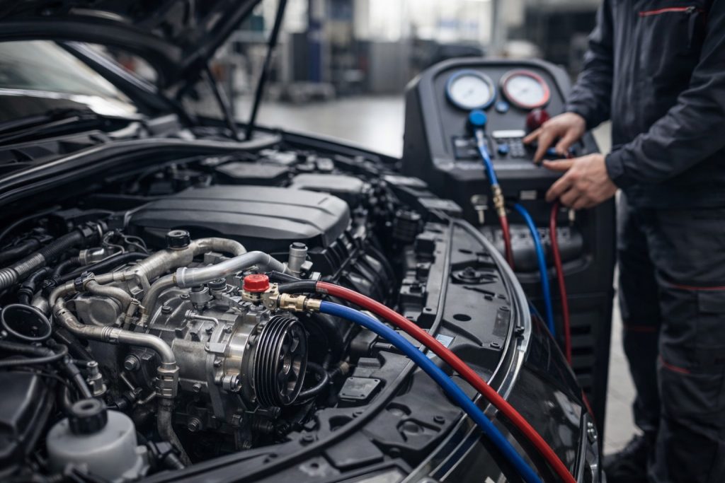 Система кондиционирования: почему просто «дозаправить» фреон — это плохая идея. Важность вакуумирования и замены масла